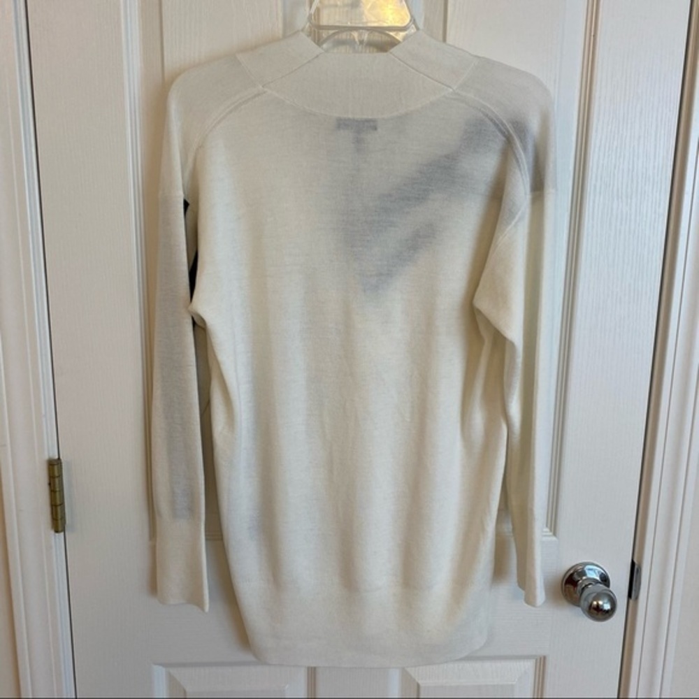 RAG & BONE Grace V-Neck Sweater in White Black XXS - Picture 6 of 11